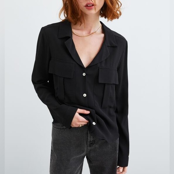 ZARA Button Up Blouse - Picture 1 of 7